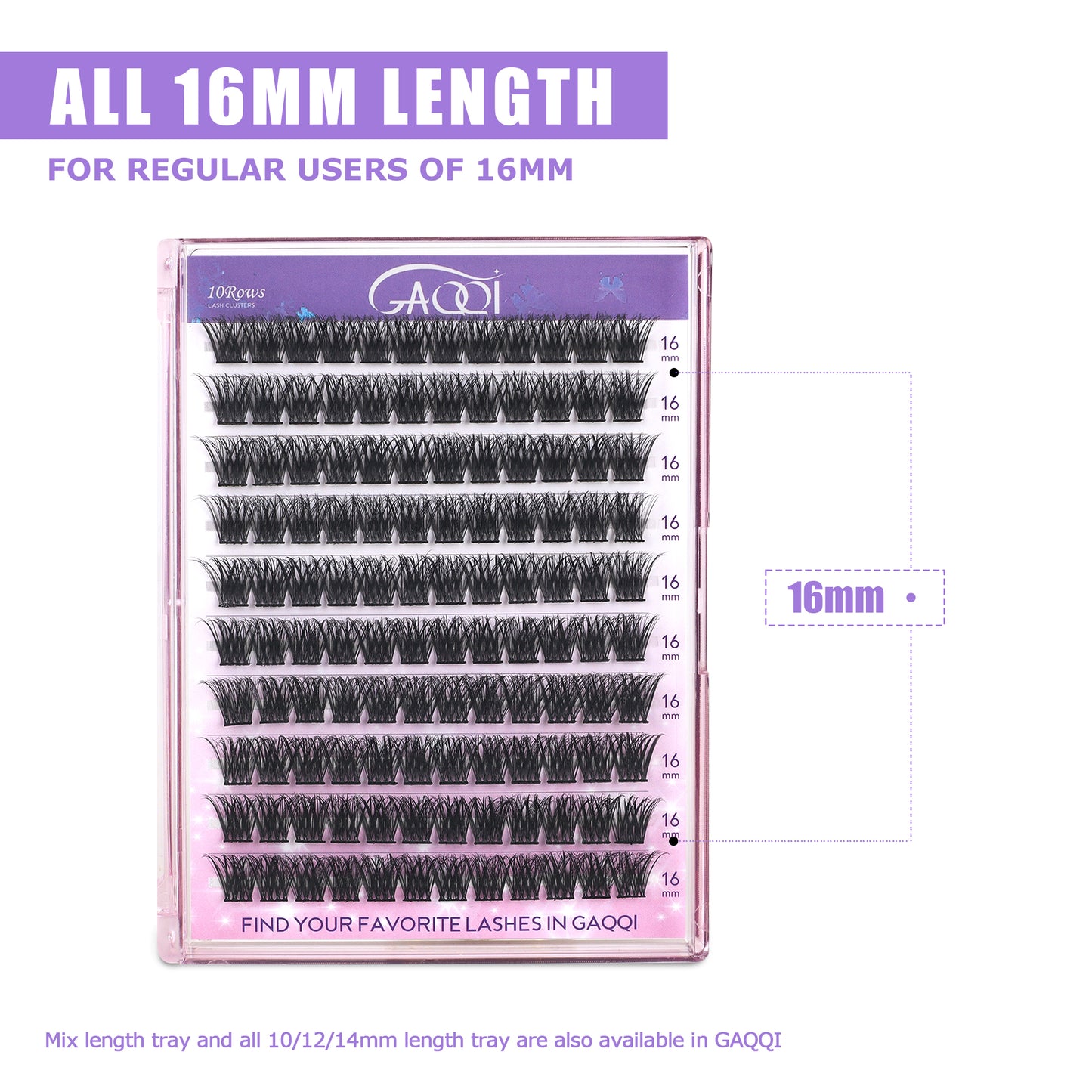 GAQQI Lash Clusters 120PCS (GQ03, C Curl, 16mm)
