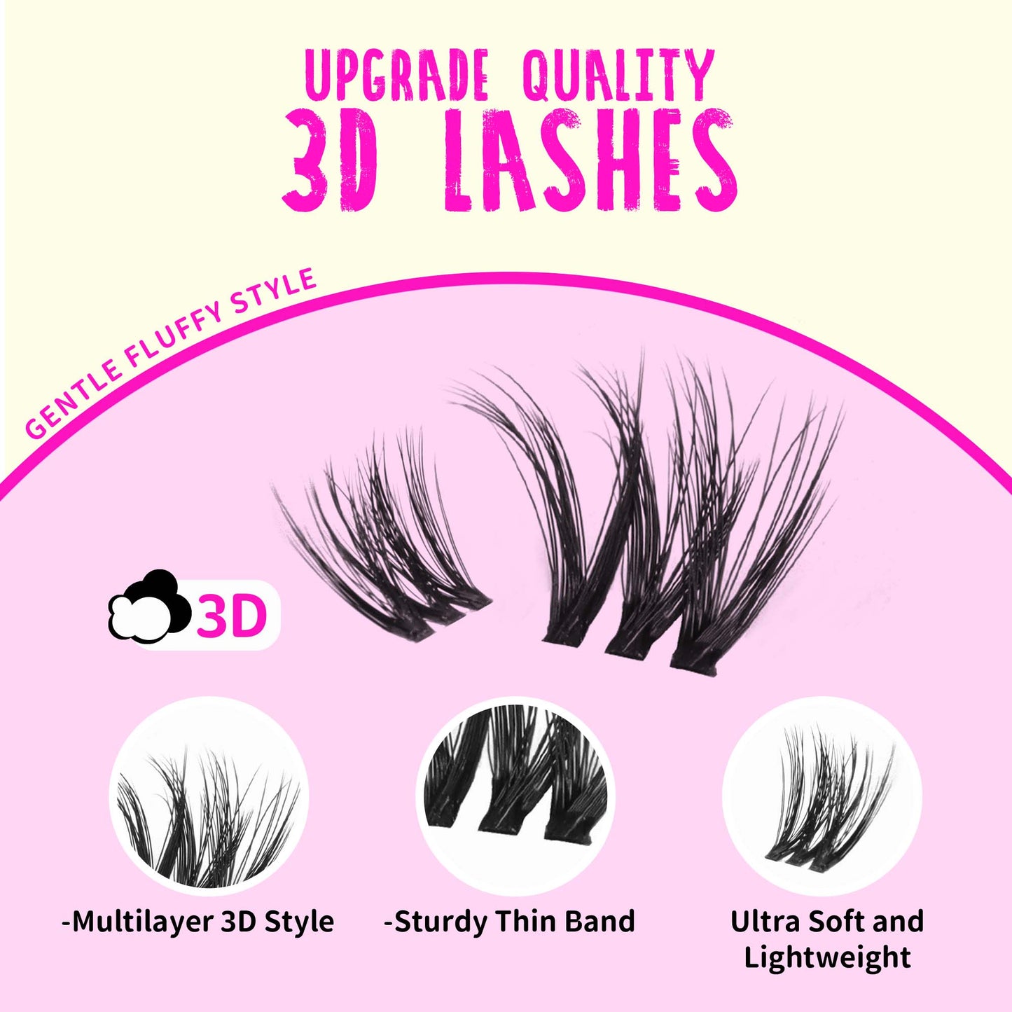 GAQQI 3D Lash Clusters Kit 110pcs 10-14mm (3D-GQ08-KIT)