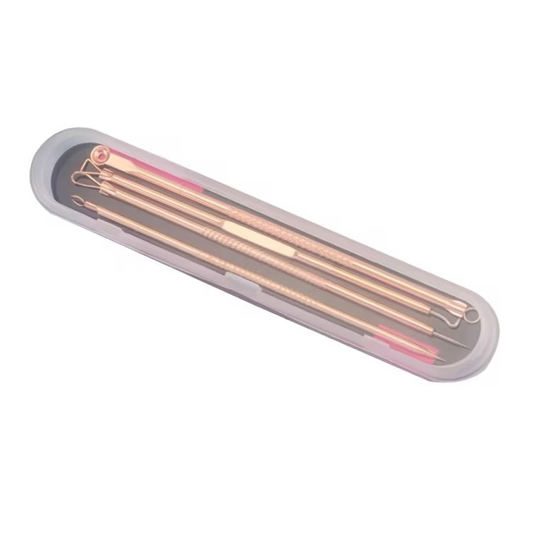 Acne Needle 4 In 1, Blackhead and Acne Removal Needle, Acne Removal Needle Rose Gold Powder Needle Set