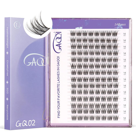 GAQQI Lash Clusters 112pcs (GQ02, C Curl, 14mm)