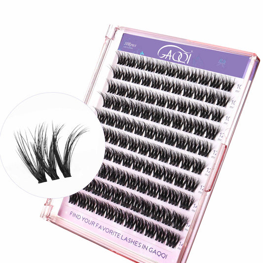 GAQQI Lash Clusters 110PCS 10-14mm Fluffy Individual Lashes (3D-GQ08)