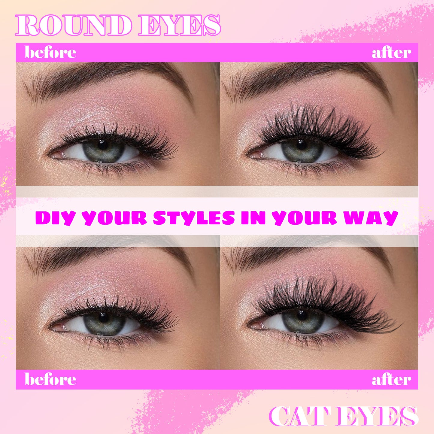 GAQQI Lash Clusters 168pcs (GQ03, D Curl, 10-16mm)