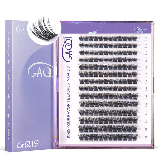 GAQQI Lash Clusters 168pcs (GQ19, C Curl, 10-16mm)