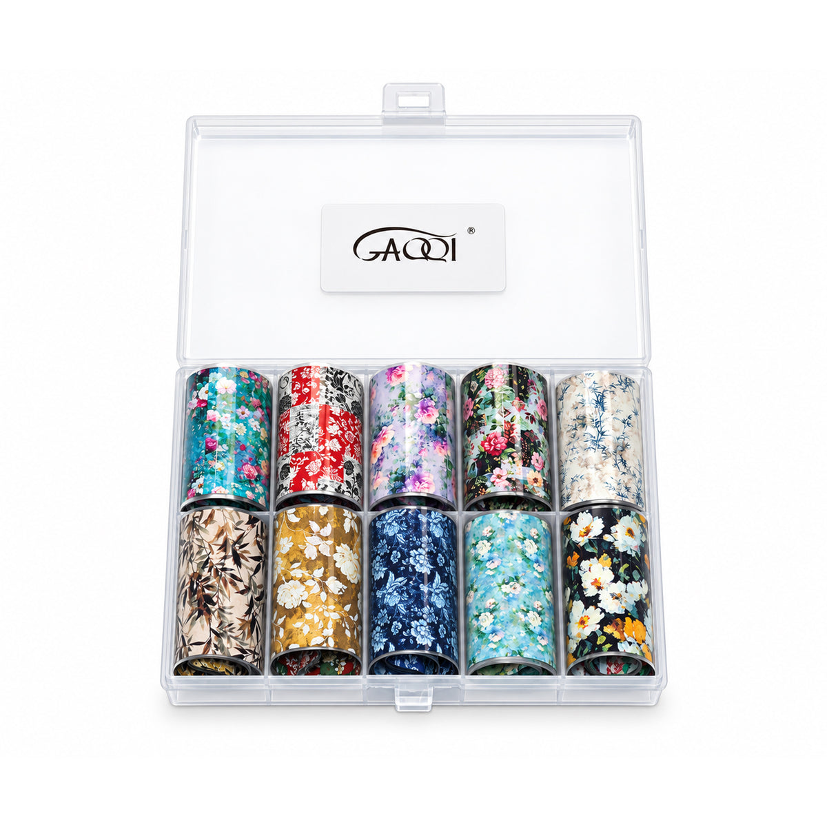 GAQQI Nail Art Stickers Floral Transfer Decoration Sticker