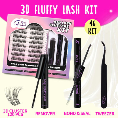 GAQQI 3D Lash Clusters Kit 80pcs 10-14mm (3D-GQ46-KIT)