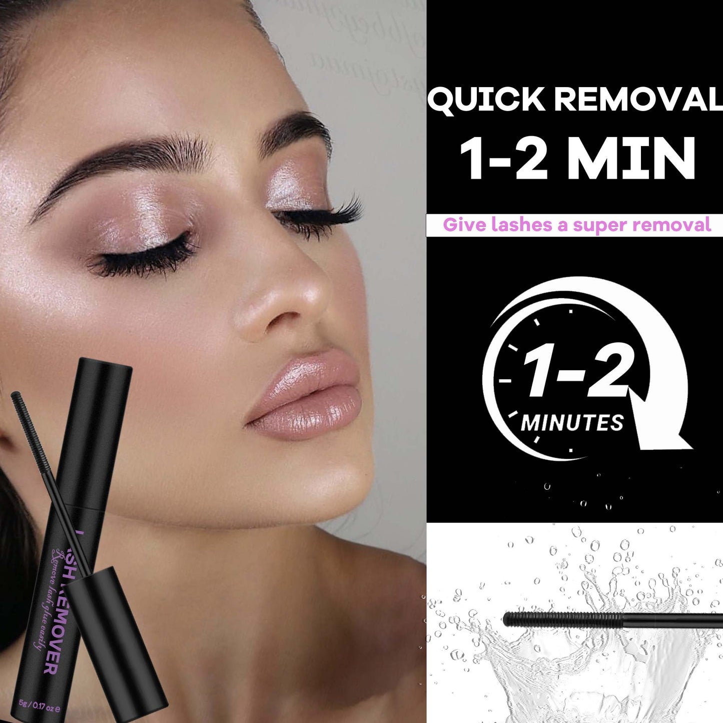 GAQQI Lash Remover 5mL for Cluster Lashes Lash Glue Remover