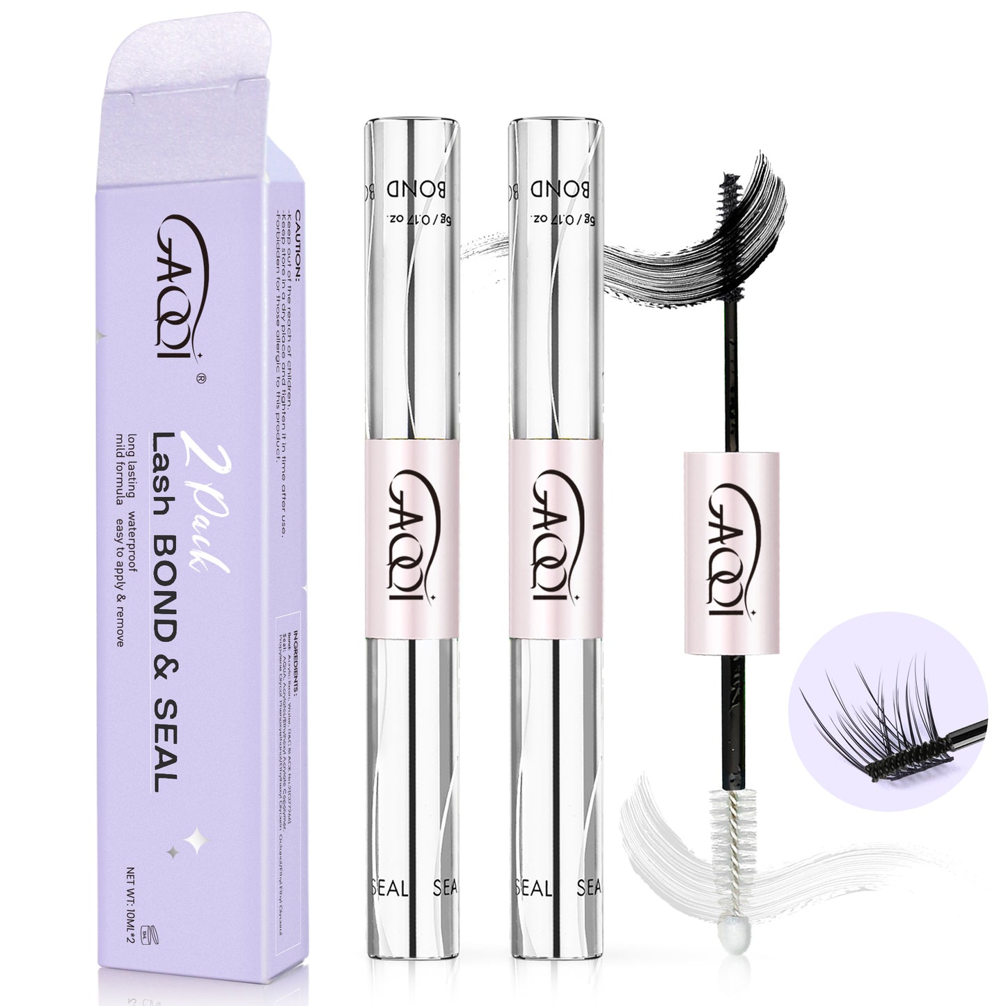 GAQQI Bond and Seal Lash Glue (Pack of 2)