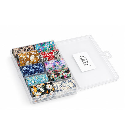 GAQQI Nail Art Stickers Floral Transfer Decoration Sticker