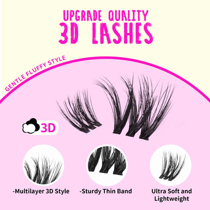 GAQQI 3D Lash Clusters Kit 110pcs 10-14mm (3D-GQ08-KIT)