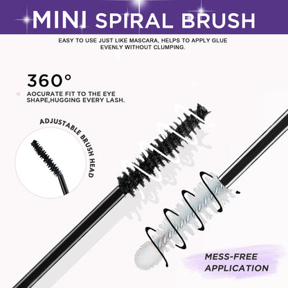 GAQQI Lash Bond and Seal Waterproof 10ML Lash Glue 2 in 1 Eyelash Glue