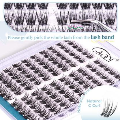 GAQQI Lash Clusters Volume & Fluffy Eyelash Clusters 10-14mm 120PCS (WING)