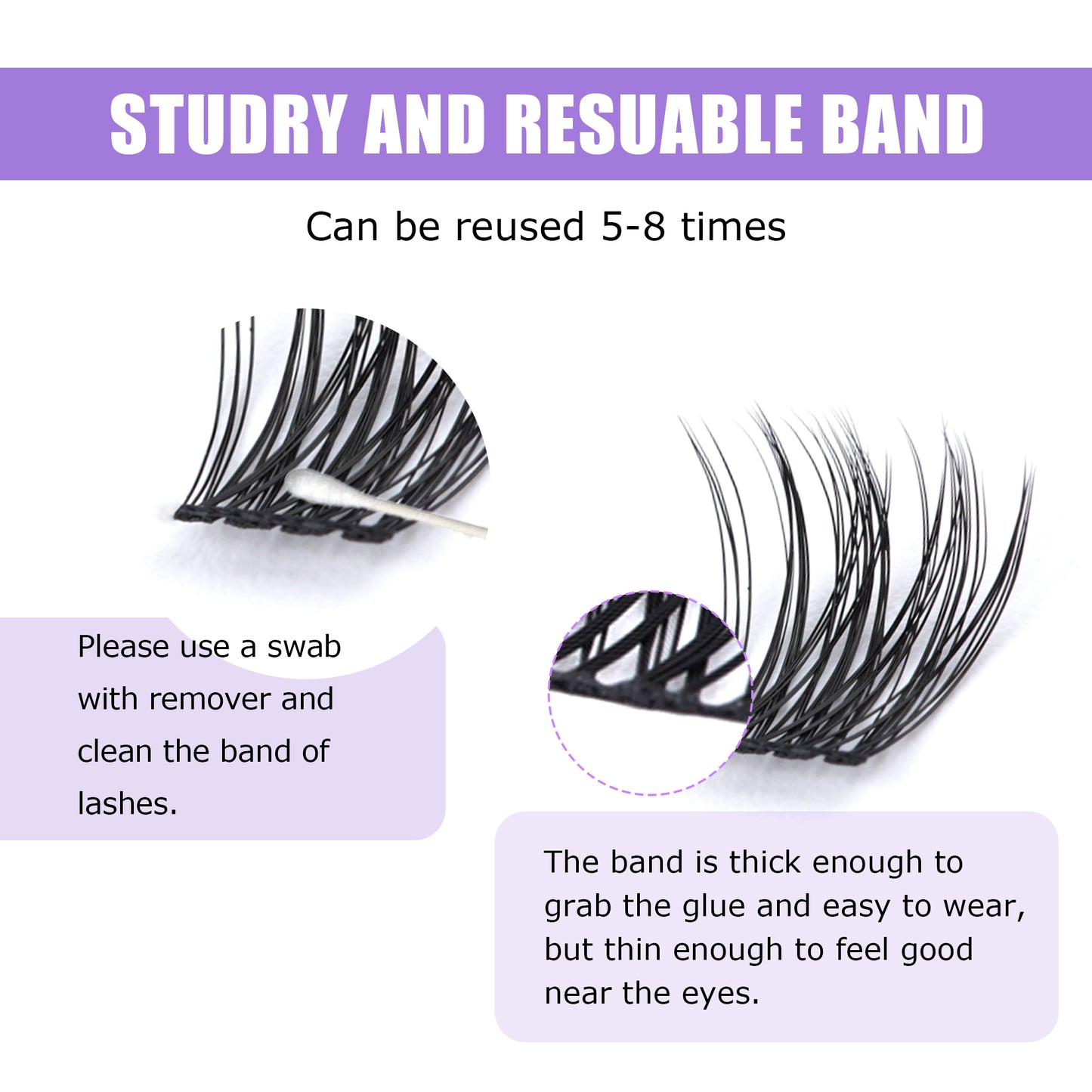 GAQQI Lash Clusters 120PCS（GQ19, C Curl, 10-16mm)
