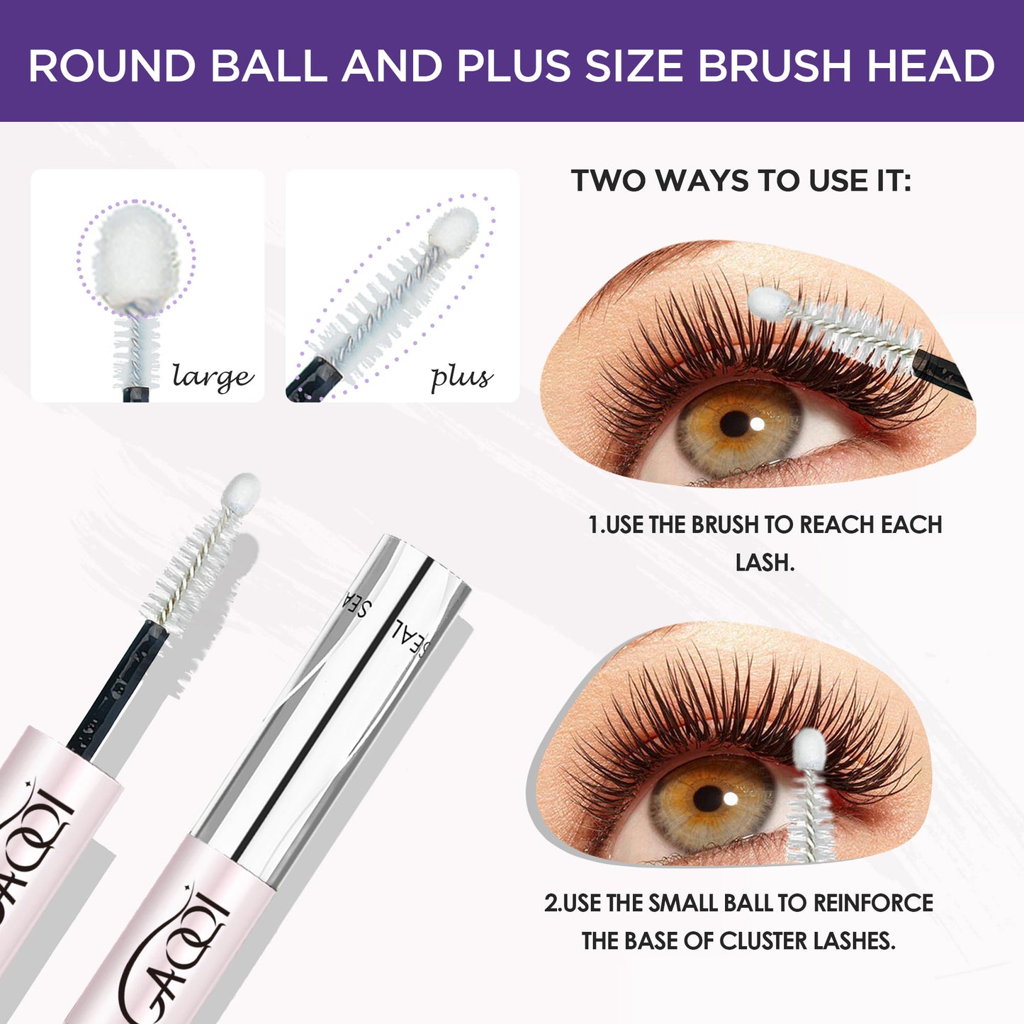 GAQQI Lash Bond and Seal Waterproof 10ML Lash Glue 2 in 1 Eyelash Glue