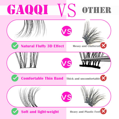 GAQQI Lash Clusters 80PCS 10-14mm Cat Eye (3D-GQ46)