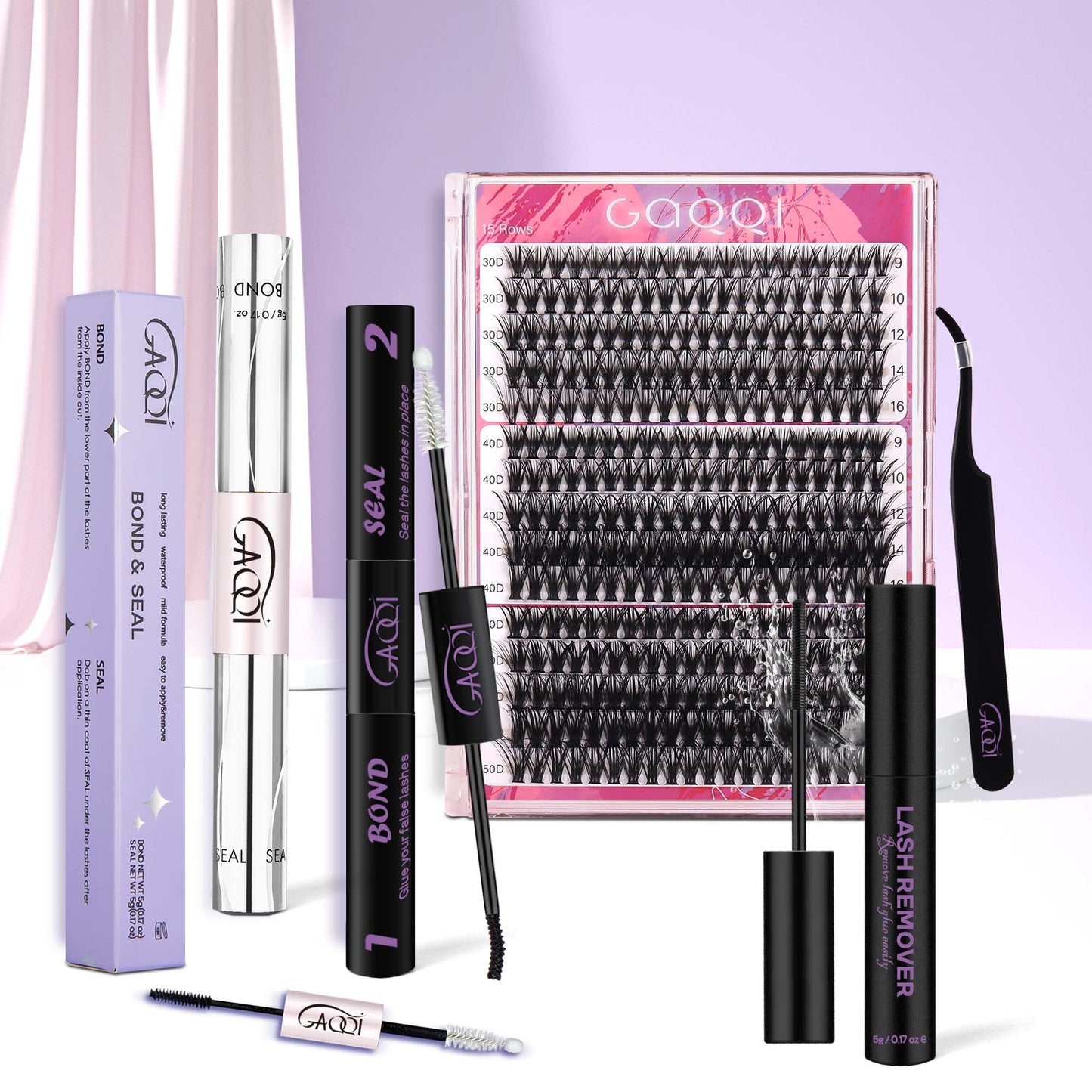 GAQQI Lash Remover 5mL for Cluster Lashes Lash Glue Remover
