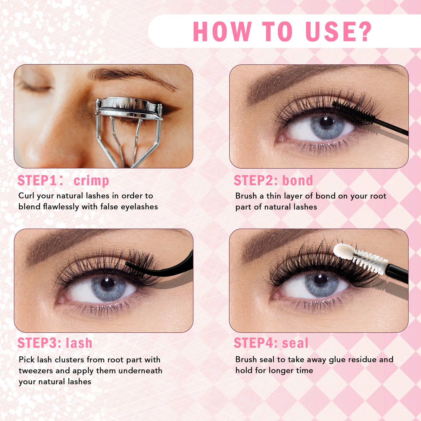 GAQQI Lash Clusters 320Pcs Mixed 9-16mm (50D-CMIX)